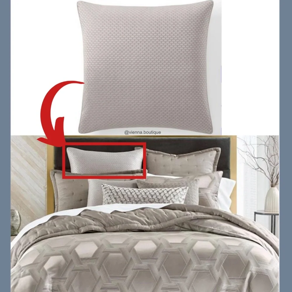 NEW Hotel Collection Honeycomb Trellis (1) Euro‎ European Sham Case